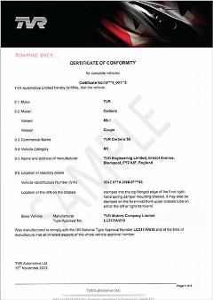 TVR CoC Sample TVR CoC Sample